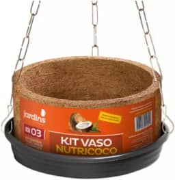 Vaso Pendente Para Plantas Fibra de Coco Completo Nutricoco Nutriplan