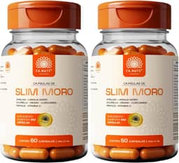 Slim Moro Cápsulas Ca.nuts | 60 Cápsulas | Extrato de Laranja Moro + Spirulina + Chlorella + Cromo + Curcumina + Própolis + Vitamina C (2 Potes)