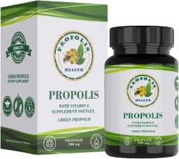 Própolis verde em cápsulas - Própolis verde com vitamina E - 25% extrato seco 1000mg dose - 50 Dias Suplemento
