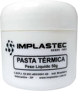 "Pasta Térmica 50g, Implastec, Silicone, Branca"