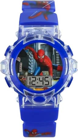 Relógio Digital Infantil Led Personagem Divertido Resistente à Água Super Herói Criança Feliz com Luz Colorida e Pulseira de Silicone Hipoalergênica Ajustável