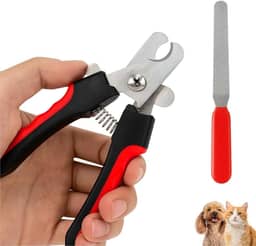 Cortador de Unha Alicate com Lixa Pet Cães e Gatos 16cm Ergonômico com Trava de Segurança Corte Seguro Higiênico Fácil Acessório Pets