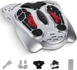 Massageador de Pé, Massageador para Os Pés, Massageador Eletrico Pes, Multifuncional, Com Comando à Distância, 8 Elétrodos, 25 Modos de Massagem