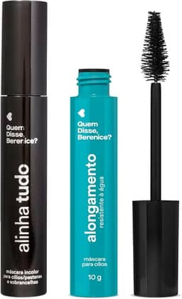 Combo Quem Disse, Berenice?: Máscara de Cílios Alongamento 10g + Máscara Para Cílios e Sobrancelhas Incolor 12g