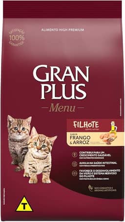 Granplus Ração Para Gatos Filhotes Gran Plus Frango E Arroz 1Kg