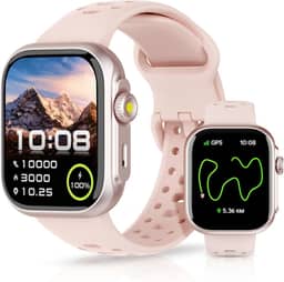 Bettdow Smartwatch GPS FB041, Relogio Smartwatch Feminino e Masculino,Tela HD de 1,85", Alexa, 100 Esportes,3ATM à rova d'água, Chamada Bluetooth, Compatível com Android iOS(Rosa)