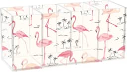 Joisal Porta-pincéis de maquiagem flamingo rosa para penteadeira, porta-lápis de mesa, organizadores de maquiagem, organizador de marcadores