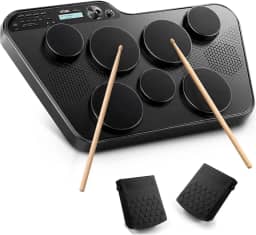 Bateria Eletrônica Portátil 7 Pads Voik BEAT-70 Com Baqueta