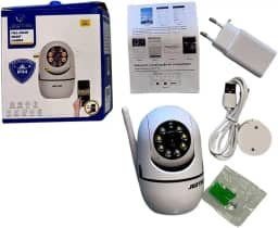 Câmera Babá Eletrônica Wi-Fi 360° Smart Premium com Visão Noturna Full HD Sensor de Movimento App iOS/Android Alerta no Celular Slot MicroSD – Vigilância para Casa, Escritório, pet e Bebê