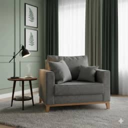 Poltrona Benny Estofada Confortável – Design Moderno para Sala de Estar e Quarto