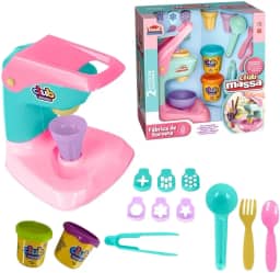 Fábrica de Sorvete, Brinquedo Infantil, Máquina de Sorvete com Massinhas Coloridas e Bicos Modeladores, Educativo e Criativo (Fábrica de Sorvete)