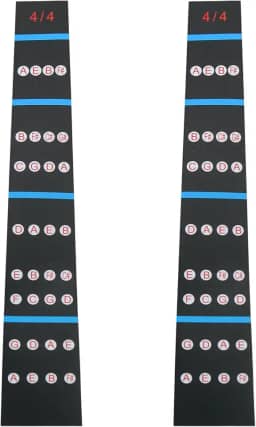 Guia de dedo de violino E-outstanding 2 peças 4/4 para prática de violino adesivo guia de dedo de violino, adesivo de braço de violino, marcador de braço de violino, marcador de braço de violino