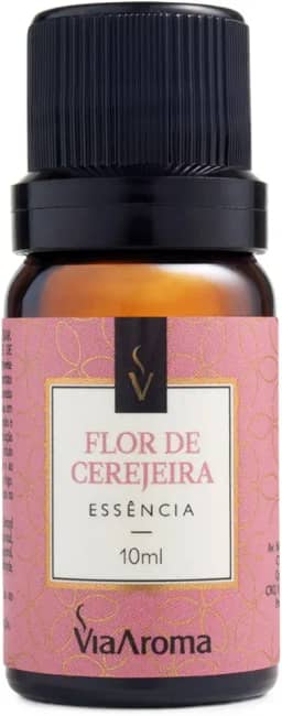 Essência Via Aroma Flor De Cerejeira Para Aromatizador Aromaterapia 10ml