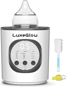 Aquecedor rápido de mamadeira para leite materno e fórmula, controle inteligente de temperatura para preservar os nutrientes mais completos no leite materno, multifuncional LuxeGlow 10 em 1 para todas