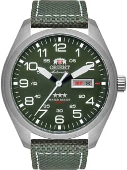Relógio Orient Masculino Ref: F49sn020 E2ep Automático Militar Prateado