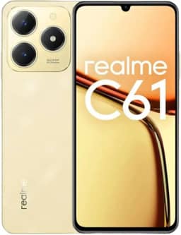 Realme C61-256GB - 8GB Ram - Câmera 50MP - Bateria 5000mAh - Tela de 6,74'' - Dourado