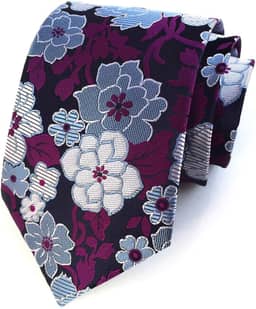 Gravata masculina novidade floral de casamento jacquard tecido padrão luxuoso gravata fina 8 cm