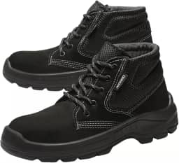 Bota Botina Nobuck Epi Bracol Bae Dubai Cor Preto Bico Pvc