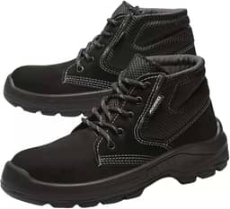 Bota Botina Nobuck Epi Bracol Bae Dubai Cor Preto Bico Pvc