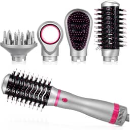 Escova Secadora de Cabelo 4 em 1 [110V] – Secagem Rápida, Alisamento, Modelagem e Ondulação com 1000W, Temperatura Ajustável e Cabo 2 MTS