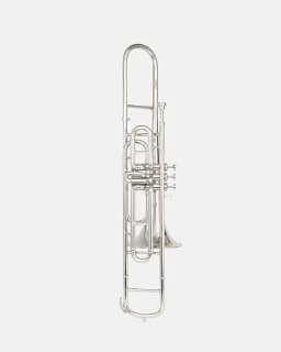 Trombone de 3 válvulas em Bb Pitch – Corpo de latão cromado com bocal e estojo | Trombone de 3 válvulas para estudantes, bandas e profissionais