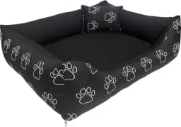 Cama Caminha para Pet Cachorro Gato Grande 70x60 com Zíper Lavável e Fundo Impermeável (Patinhas)