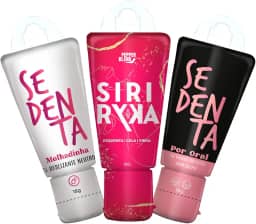 Kit 3 Produtos Sex Shop Sedenta Molhada Gel Deslizante Íntimo Siriryca Excitante Feminino Oral Lollipop Pepper Blend
