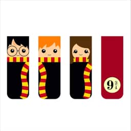 Marca página, marcador de livro magnético, Harry, kit com 4 marcadores