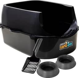 Caixa de Areia Higiênica para Gatos Furba com 2 Comedouros e Pazinha