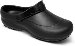 Sapato Babuche Antiderrapante Enfermagem Hospitalar Limpeza Cozinha Impermeavel (Preto, BR, Adulto, Faixa Numérico, 41, 42)