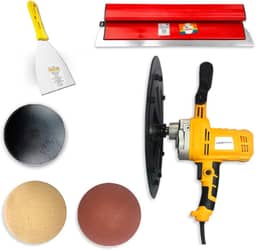 Desempenadeira Elétrica MDE 1200W Reboco Massa Corrida C/Desempenadeira Flexível 60 Compel Espátula de Inox Evolution 12,5 cm (5") Profissional Kit - (220, Volts)