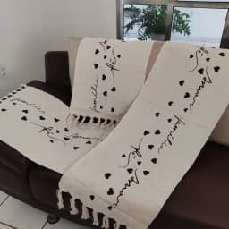 Tapete Para Cozinha Jogo Kit Conjunto Passadeira Com 3 Peças Estampado Desenho Geometrico Frases Algodão Decoração Casa Tear