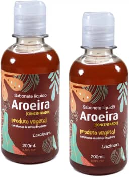 Kit com 2 - Sabonete Líquido intimo de Aroeira Laclean 200mL – Produto Vegetal com Extrato Natural, Higienização Suave e Frescor Diário