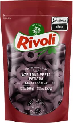 Rivoli Azeitona Preta Em Conserva Fatiada Sachê 150G