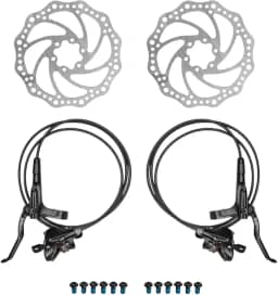 Kit Par De Freio Hidráulico Bicicleta GTS M2 + Alavanca Passador Absolute Nero 12v
