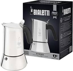 Cafeteira Bialetti Venus, aço inoxidável, 6 xícaras, prateada