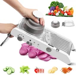 Profissional Cortador Fatiador, Mandolin, Pode ser Cortado em 18 Formatos Aços Inoxidáveis Mandoline Profissional, Uso Doméstico Fatiador de Legumes, Multifuncional Mandoline, Fatiador, Mandolim