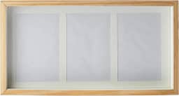 Painel Color Wood Para 3 Fotos 10X15cm Kapos Natural/Branco