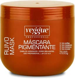 Máscara Capilar Tonalizante Ruivo Cobre Veggue Profissional 500g