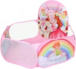 Piscina De Bolinhas Infantil c/Cesto De Basquete Princesas