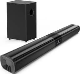 Saiyin Sound Bar with Subwoofer, 24 Inch Soundbar for TV, Sound Bars for TV with Optical, HDMI(ARC), AUX Inputs, Detachable Bluetooth Surround Sound System for TV