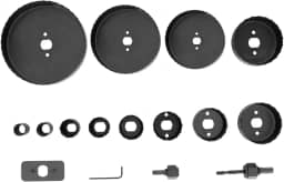 JOGO DE SERRAS COPO PARA MADEIRA, 19-127MM E 4 ACESSORIOS, 12PCS // MTX