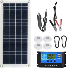 Portátil 300W Painel Flexível Solar Kit 12/24V Interruptor USB Interface de Carregamento Placa Solar com Controlador Células Solares à Prova D' Água para Telefone RV Carro