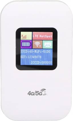 Mobile Wi Fi Hotspot, 4G LTE Desbloqueado Dispositivo Wi Fi Hotspot, Roteador Portátil Com Slot para Cartão SIM para Viagem, até 10 Usuários 1,44in LED Display 2100mAh Bateria