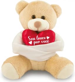 Ursinho de Pelúcia Louco Por Você 20cm Anti-alérgico