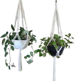 Kit 02 Suporte Corda Para Vasos Arte Macrame 70 cm