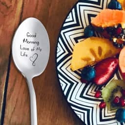 Presente de aniversário para marido, namorado, esposa, namorada, bom dia, amor da minha vida, café, chá, sorvete, colher para ele, presentes de Dia dos Namorados, para BF GF, colheres de chá, colher