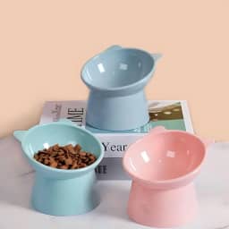 Comedouro Bebedouro Elevado Gatinho Acrílico Gatos E Cães (Rosa Gatinho)