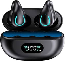 Fones de ouvido esportivos sem fio Bluetooth Lifebee Q71 com clip, condução óssea, Bluetooth 5.3, qualidade de som Hi-Fi e longa autonomia – A escolha perfeita para atividades esportivas e ao ar livre