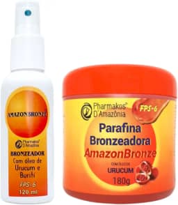 Kit Bronze Parafina Bronzeadora 180g E Oleo Bronzeador 120ml